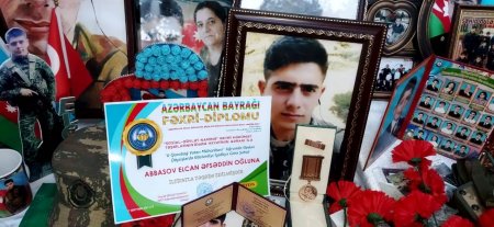 MİNGƏÇEVİR ŞƏHƏRİNDƏ ŞƏHİD ELCAN ABBASOVUN ADINI DAŞIYAN LÖHVƏNİN AÇILIŞI OLMUŞDUR-FOTOLAR